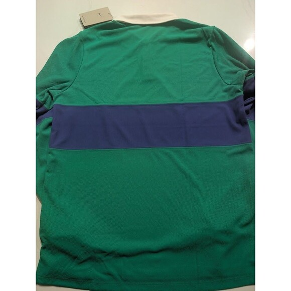 Nike Court Advantage Slam Green Blue Long Sleeve Polo IB8141-324 Mens Size Small - Picture 5 of 10